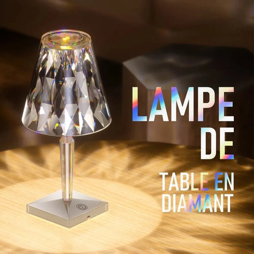 Lampe de table diamant LED