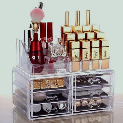 Boîte de rangement de maquillage acrylique avec 6 tiroirs - GLAMOUR shop